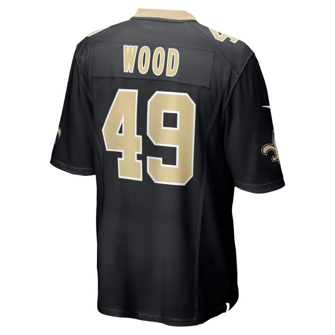 Zach Wood New Orleans Saints Game Jersey - Black - Image 3