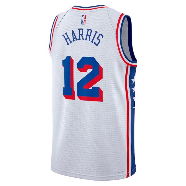 Tobias Harris 12 Philadelphia 76ers 2023/24 Swingman Jersey - Association Edition - White - Image 3