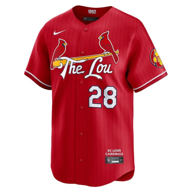 Nolan Arenado 28 St. Louis Cardinals 2024 City Connect Limited Men Jersey - Red - Image 2