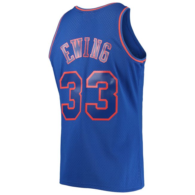 Patrick Ewing New York Knicks Mitchell & Ness 1996/97 Hardwood Classics Swingman Jersey - Blue - Image 3
