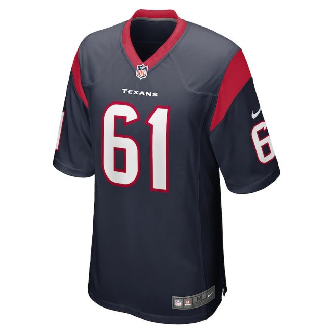 DJ Scaife Jr 61 Houston Texans Men Team Game Jersey - Navy - Image 2