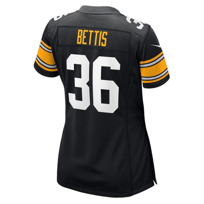 Jerome Bettis 36 Pittsburgh Steelers Women Retired Jersey - Black - Image 3