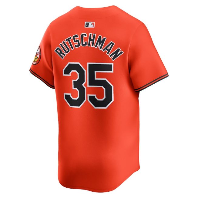 Adley Rutschman 35 Baltimore Orioles Alternate Limited Men Jersey - Orange - Image 3