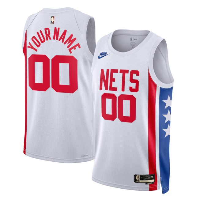 Brooklyn Nets Unisex 2022/23 Custom Swingman Jersey - Classic Edition - White