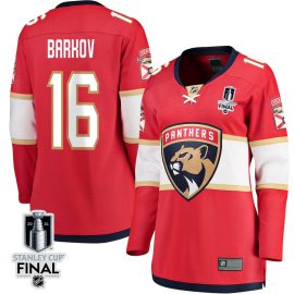 Aleksander Barkov 16 Florida Panthers 2024 STANLEY CUP Final Women's Home Breakaway Jersey - Red