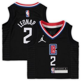 Kawhi Leonard LA Clippers Jordan Brand Infant 2020/21 Jersey - Statement Edition - Black