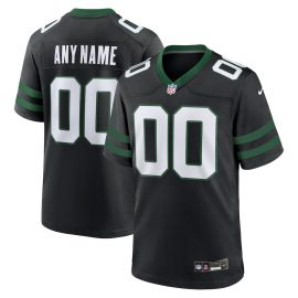 New York Jets Alternate Custom Game Men Jersey - Legacy Black