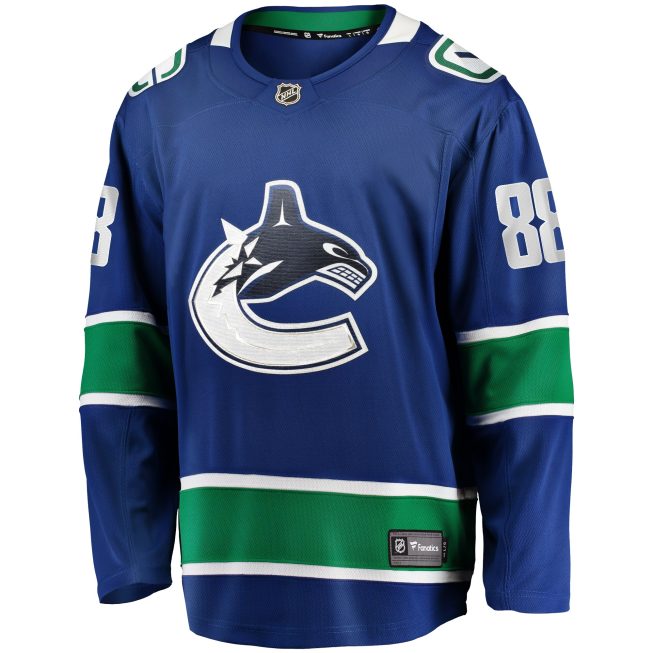 Nils Aman Vancouver Canucks Fanatics Home Premier Breakaway Player Jersey - Blue - Image 2