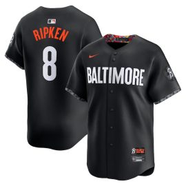 Cal Ripken Jr. 8 Baltimore Orioles City Connect Retired Men Jersey - Black