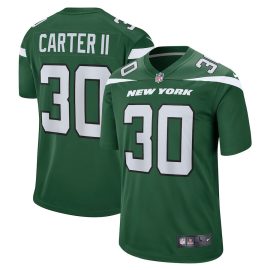 Michael Carter II 30 New York Jets Men Game Jersey - Gotham Green