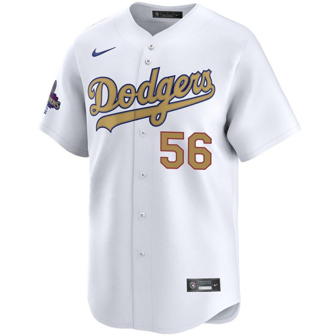 Ryan Yarbrough Los Angeles Dodgers Home 2025 Gold Collection Limited Jersey - Image 3