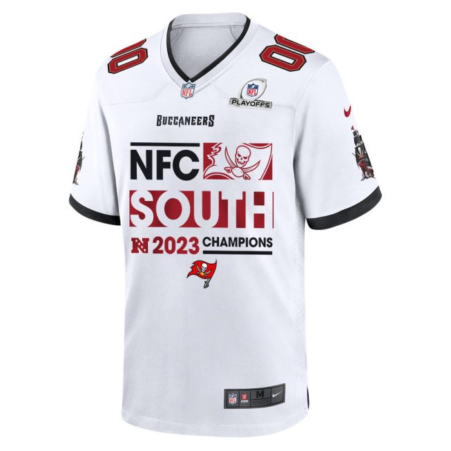 Tampa Bay Buccaneers 2023 NFC South Division Champions Conquer Game Men Custom Jersey - White - Image 2