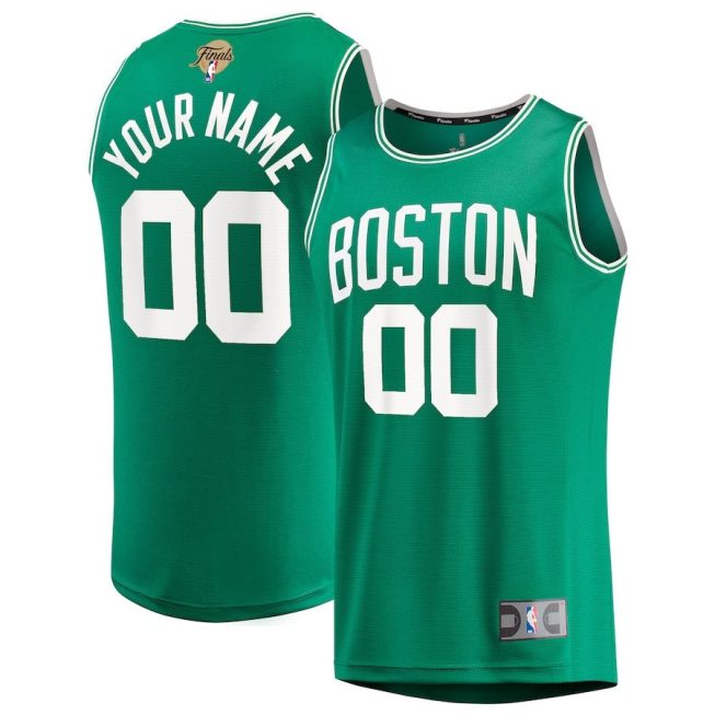 Boston Celtics 2024 Finals Custom Name Fast Break Jersey - Kelly Green - Icon Edition
