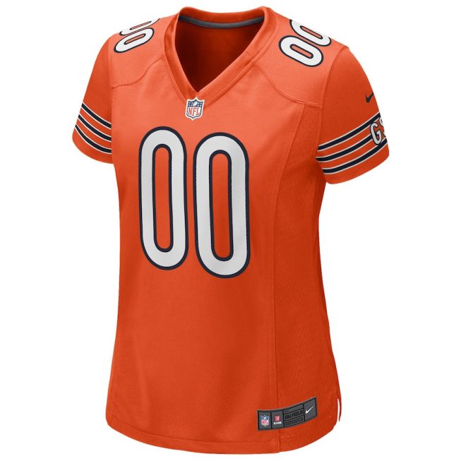 Chicago Bears Women Custom Alternate Game Jersey - Orange - Image 2