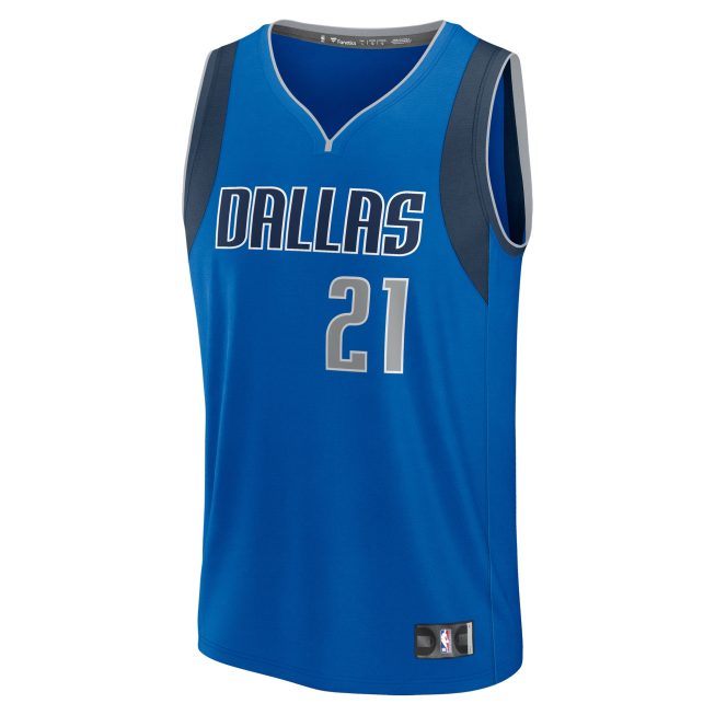 Daniel Gafford Dallas Mavericks Fanatics Fast Break Player Jersey - Icon Edition - Blue - Image 2