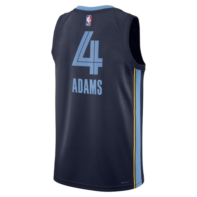 Steven Adams 4 Memphis Grizzlies Unisex Swingman Jersey - Icon Edition - Navy - Image 3