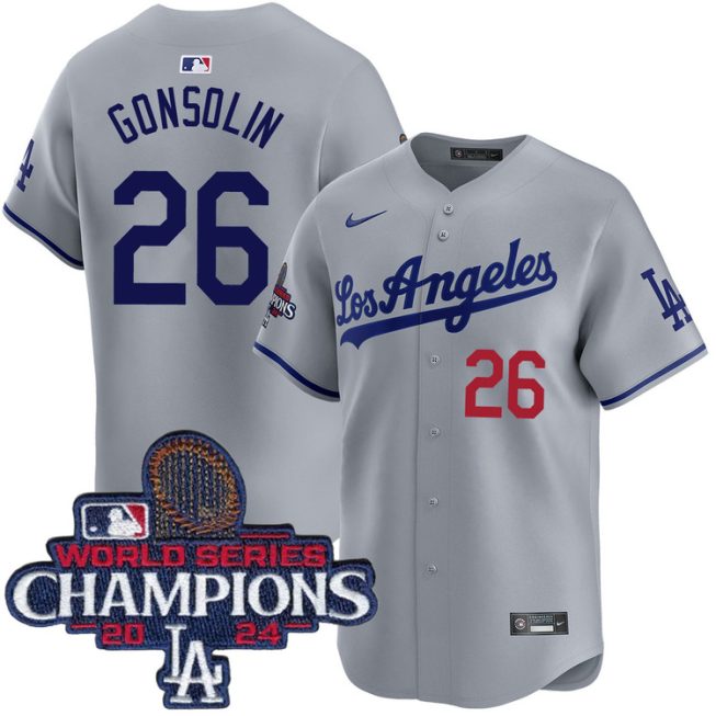 Tony Gonsolin Los Angeles Dodgers Road Limited World Series Champions Jersey