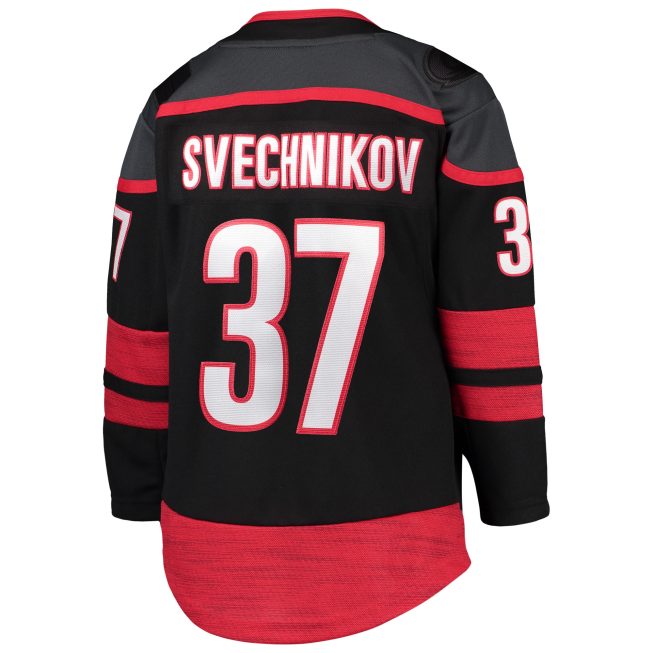 Andrei Svechnikov Carolina Hurricanes Youth Home Premier Player Jersey - Black - Image 2