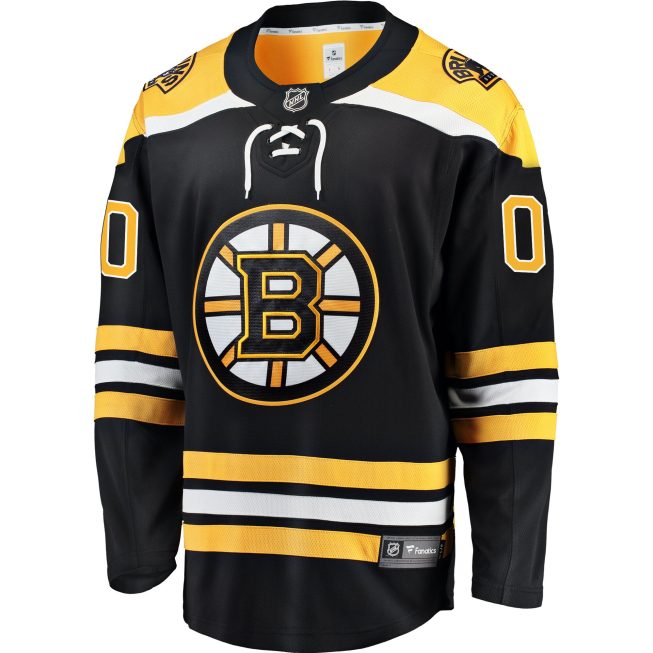 Boston Bruins Fanatics Home Breakaway Custom Jersey - Black - Image 2