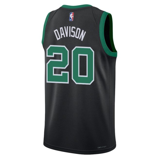 JD Davison 20 Boston Celtics 2024 FINALS CHAMPIONS Swingman Jersey - Statement Edition - Black - Image 3