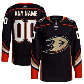 Anaheim Ducks Home Primegreen Authentic Custom Jersey - Black