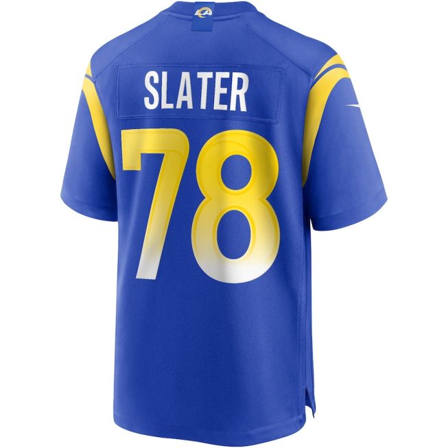 Jackie Slater 78 Los Angeles Rams Men Game Retired Jersey - Royal - Image 3