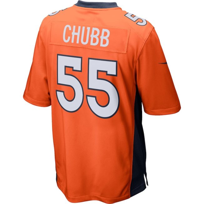 Bradley Chubb 55 Denver Broncos Men Game Jersey - Orange - Image 3