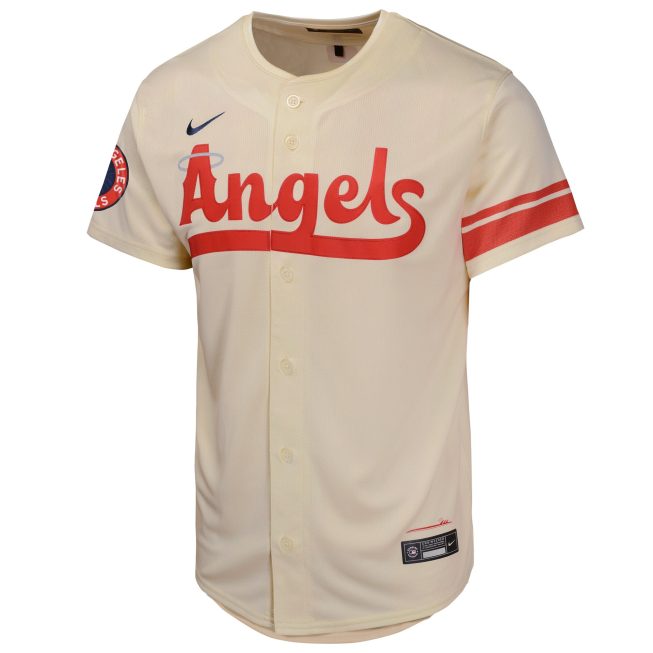 Los Angeles Angels Youth City Connect Limited Jersey - Cream - Image 2