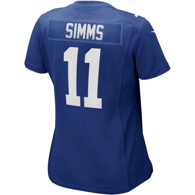 Phil Simms 11 New York Giants Women Game Retired Jersey - Royal - Image 3