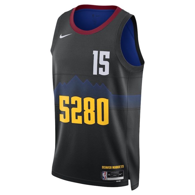 Nikola Jokic 15 Denver Nuggets 2023/24 Swingman Jersey - Black - City Edition - Image 2