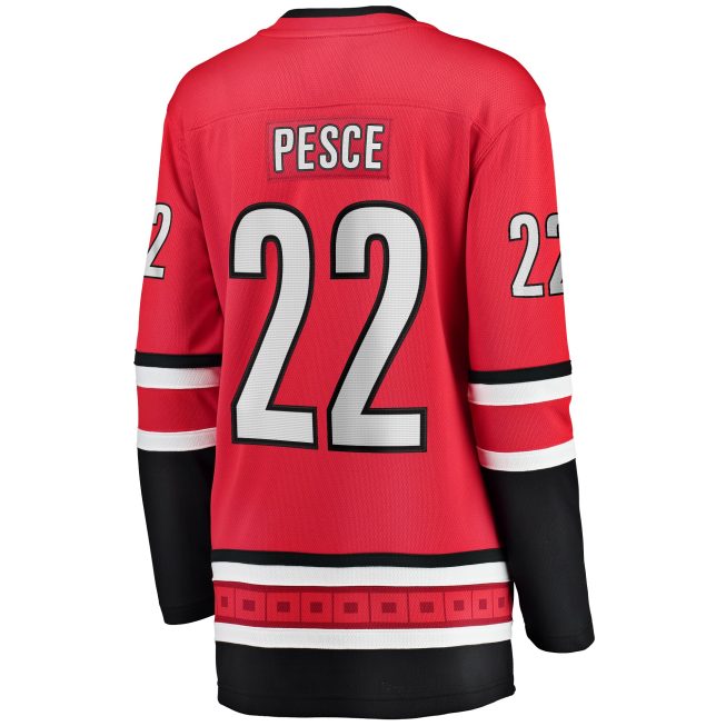 Brett Pesce Carolina Hurricanes Fanatics Women's Alternate Breakaway Player Jersey - Red - Image 3