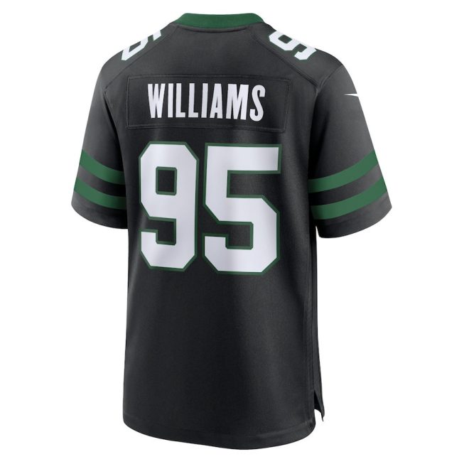Quinnen Williams 95 New York Jets Alternate Game Men Jersey - Legacy Black - Image 3