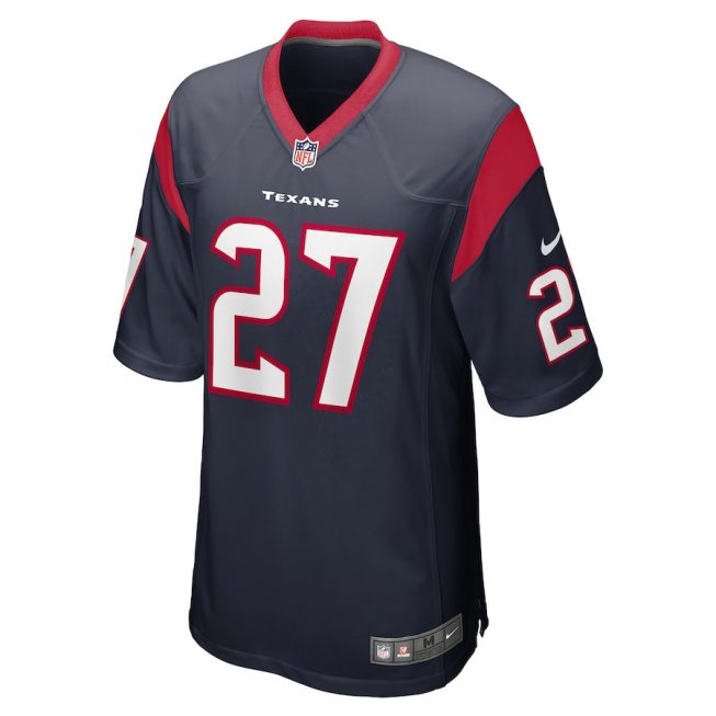 Brady Breeze 27 Houston Texans Game Men Jersey - Navy - Image 2