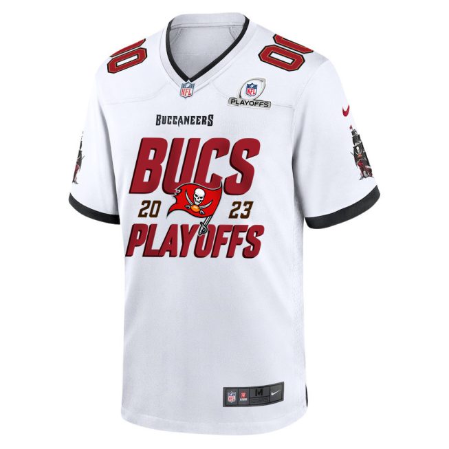 Tampa Bay Buccaneers 2023 Playoffs Iconic Game Men Custom Jersey - White - Image 2