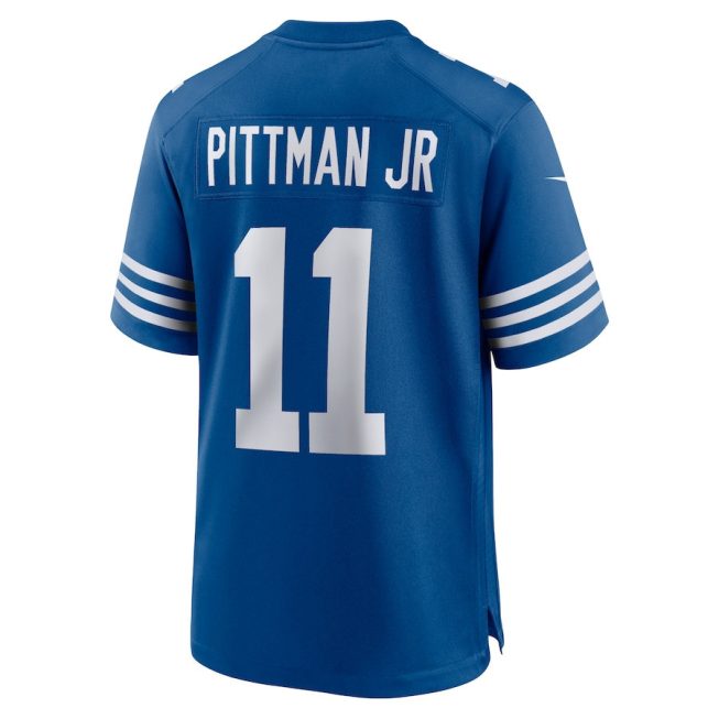 Michael Pittman Jr. 11 Indianapolis Colts Men Alternate Team Game Jersey - Royal - Image 3