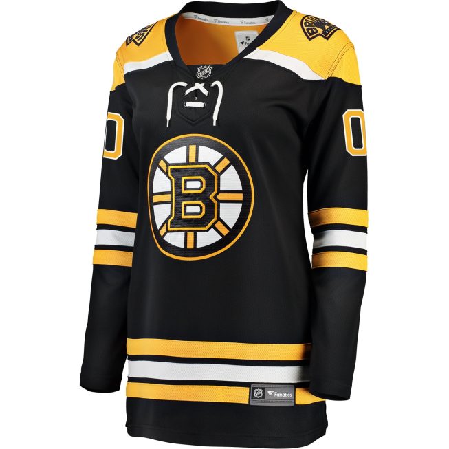 Boston Bruins Fanatics Women's Home Breakaway Custom Jersey - Black - Image 2