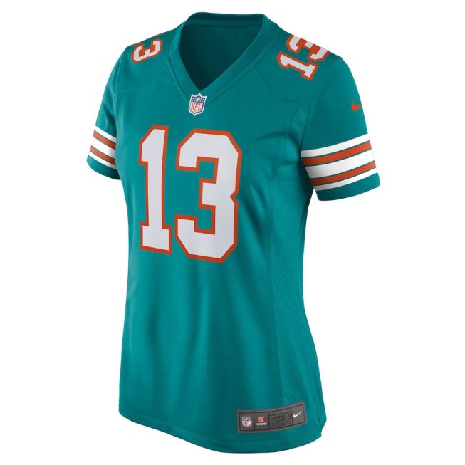 Dan Marino 13 Miami Dolphins Women Retired Jersey - Aqua - Image 2