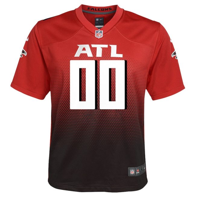 Atlanta Falcons Custom YOUTH Alternate Game Jersey - Red - Image 2