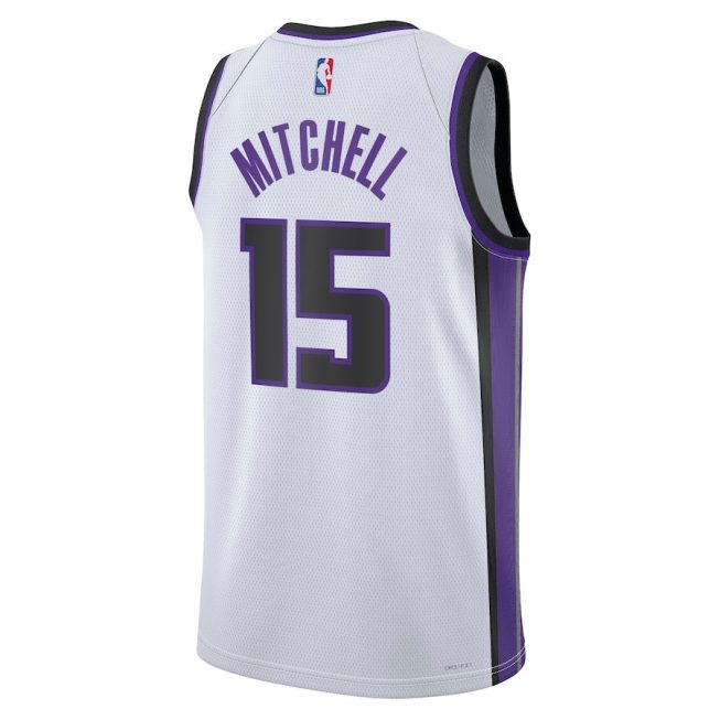 Davion Mitchell 15 Sacramento Kings Unisex Swingman Jersey - Association Edition - White - Image 3