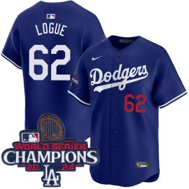 Zach Logue Los Angeles Dodgers Alternate Royal Limited World Series Champions Jersey