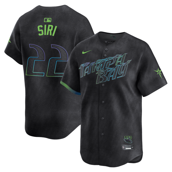 Jose Siri 22 Tampa Bay Rays 2024 City Connect Limited Men Jersey - Charcoal