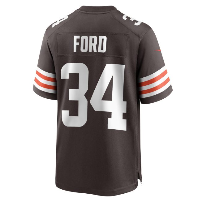 Jerome Ford Cleveland Browns Game Player Jersey - Brown - Image 3