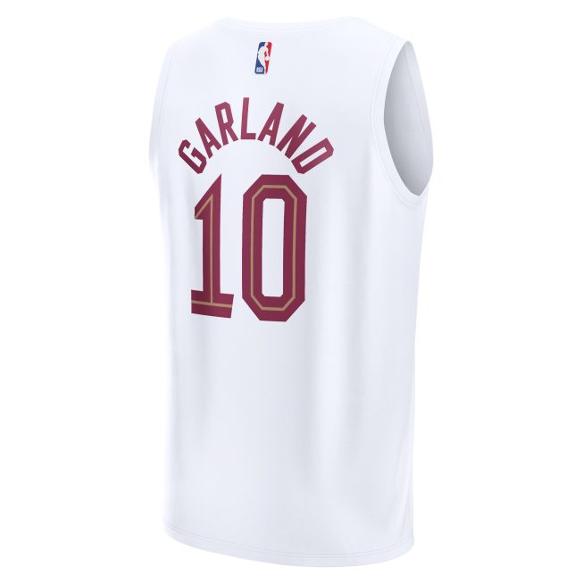 Darius Garland Cleveland Cavaliers Fanatics Fast Break Replica Player Jersey - Association Edition - White - Image 3