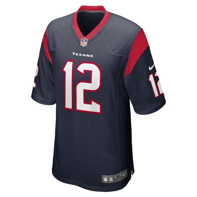 Nico Collins 12 Houston Texans Men Game Jersey - Navy - Image 2