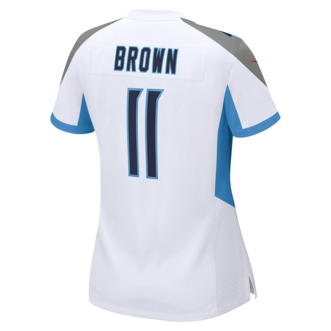 AJ Brown 11 Tennessee Titans Women Game Jersey - White - Image 3