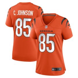 Chad Johnson 85 Cincinnati Bengals Women Retired Game Jersey - Orange