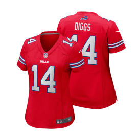 Stefon Diggs 14 Buffalo Bills Women Alternate Game Jersey - Red