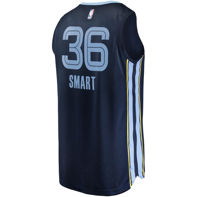 Marcus Smart Memphis Grizzlies Fanatics Youth Fast Break Player Jersey - Icon Edition - Navy - Image 3