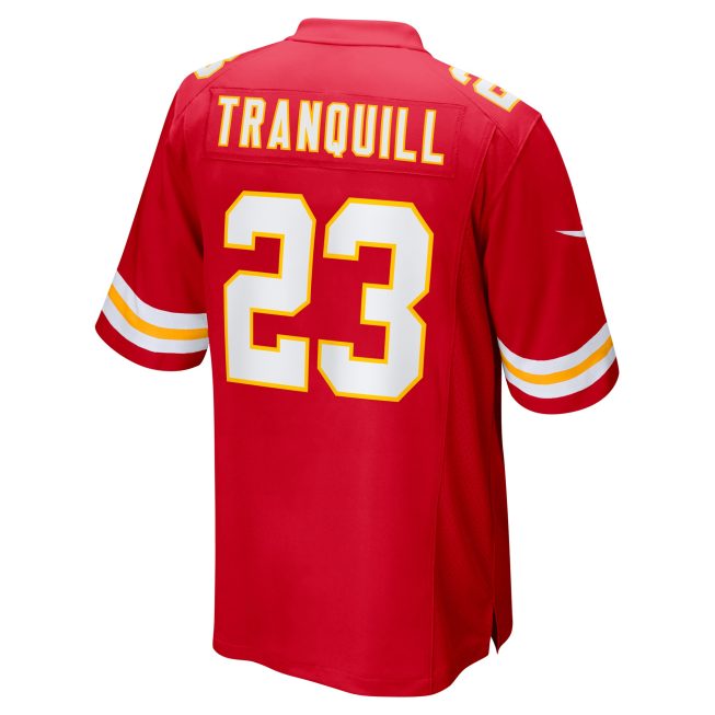 Drue Tranquill Kansas City Chiefs Game Player Jersey - Red - Image 3