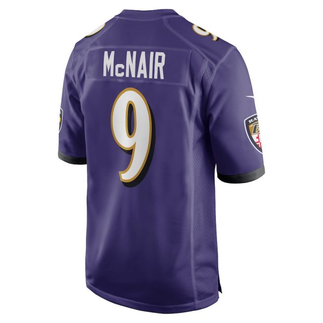 Steve McNair 9 Baltimore Ravens Men Game Retired Jersey - Purple - Image 3